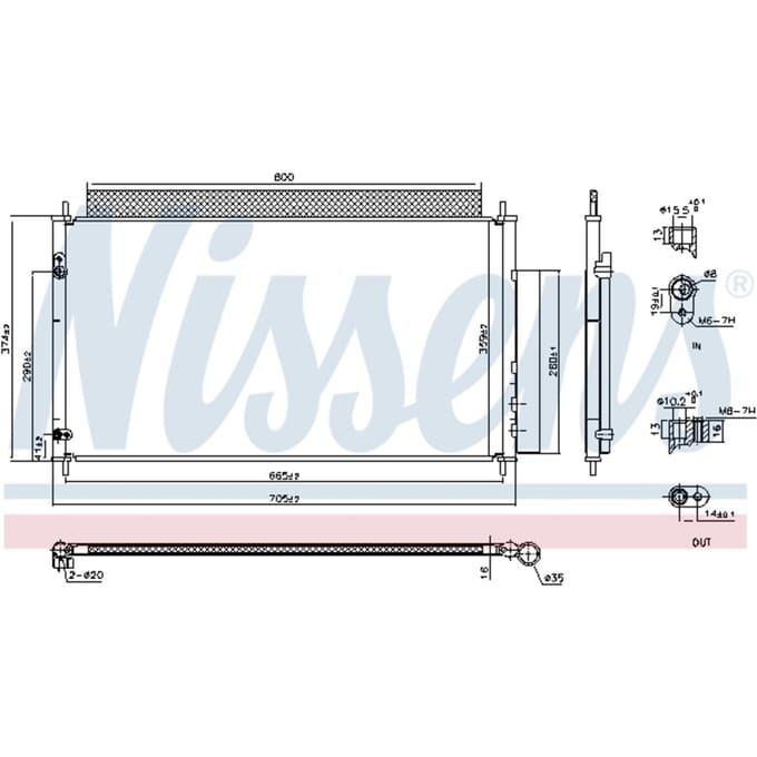 Condensator, airconditioning NISSENS 941188
