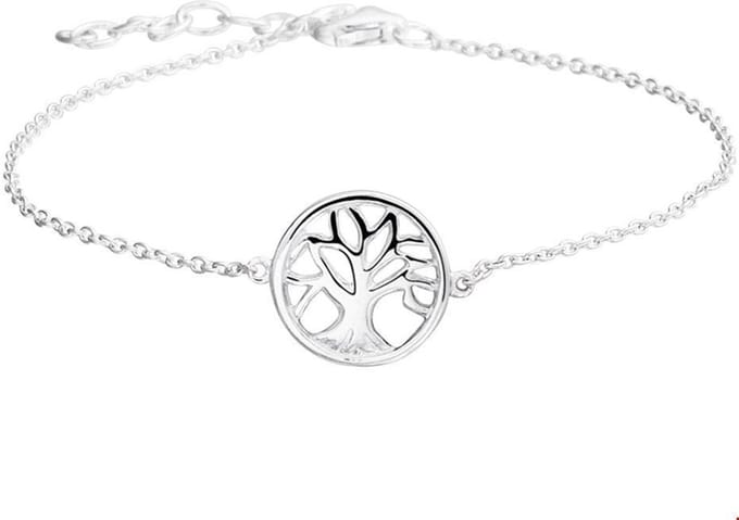 Zilver Gerhodineerde Armband levensboom 15 1323952