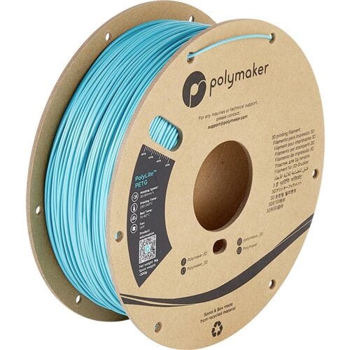 Polymaker PB01010 PolyLite Filament PETG Hittebestendig, Hoge treksterkte 1.75 mm 1000 g Turquoise 1 stuk(s)