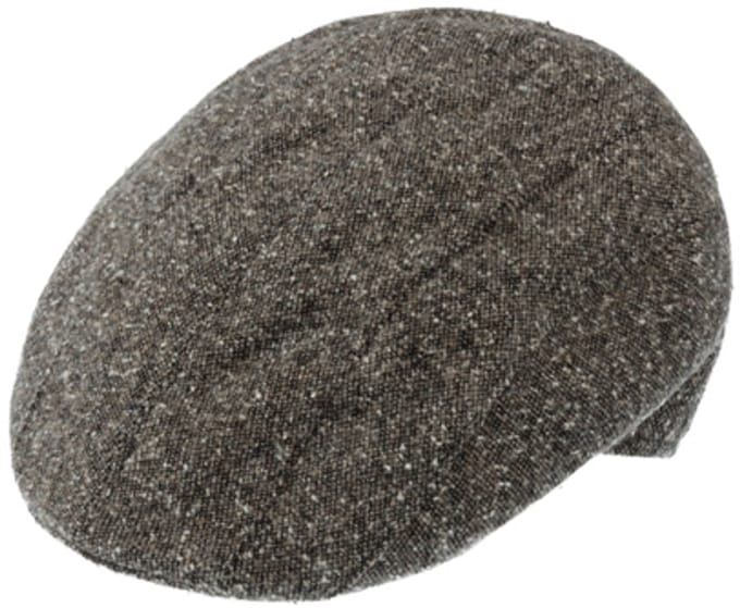 Winterpet Flatcap met fleece voering wol melange Bruin maat 61