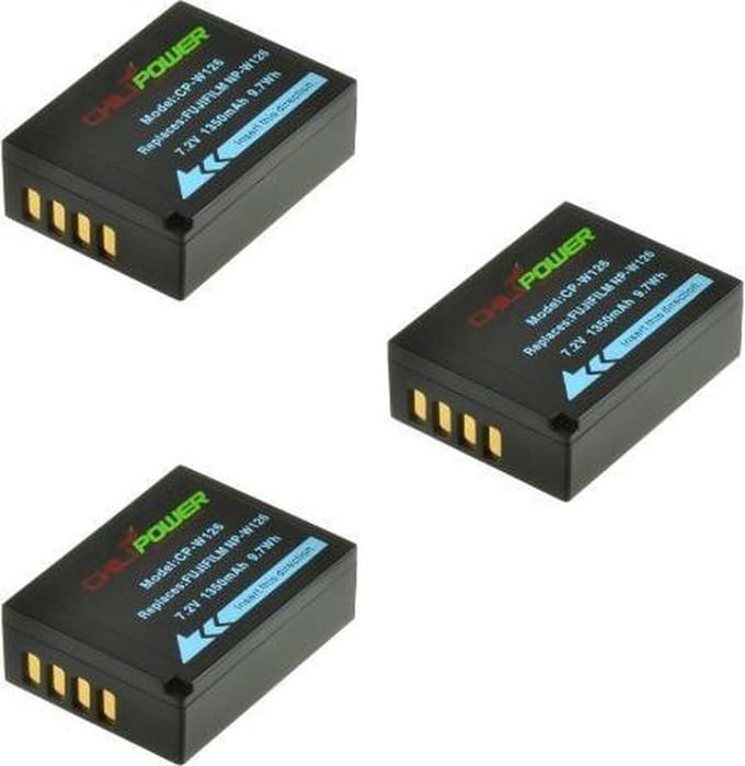 ChiliPower NP-W126 accu voor Fujifilm - 1350mAh - 3-Pack