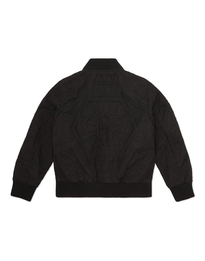 Leren Bomber Monogram
