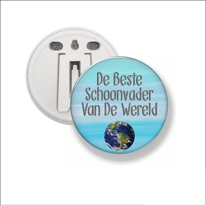 Button Met Clip 58 MM - De Beste Schoonvader Van De Wereld