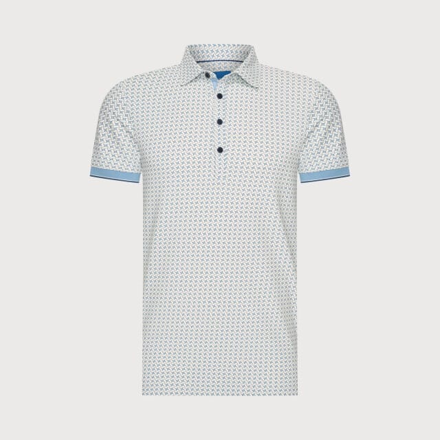 Blue Industry De geometrische polo |