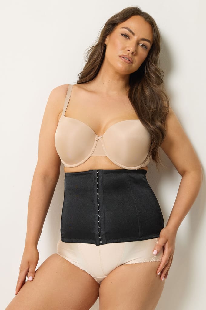 Yours Waist Trainer Met Haak En Oogsluiting In Zwartsize 46-48