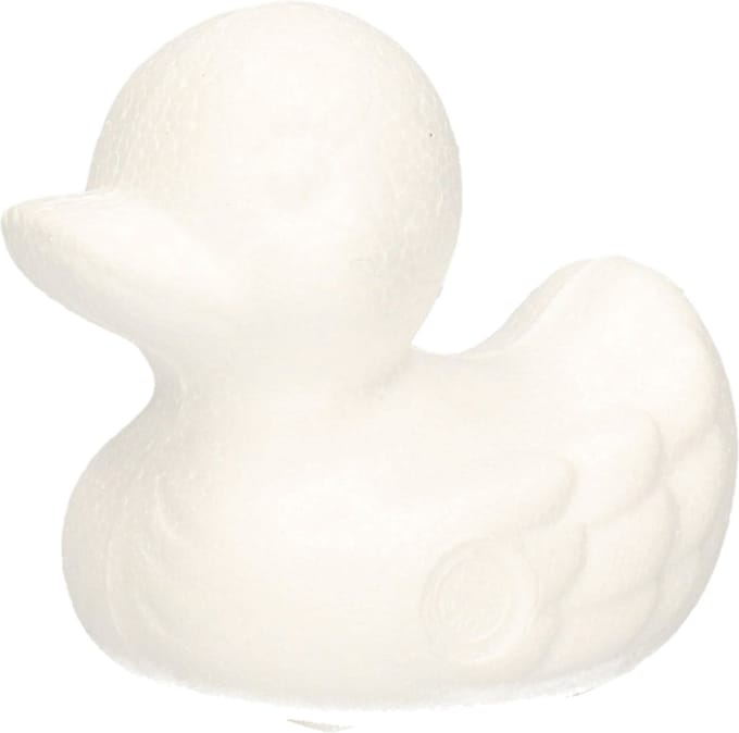 Rayher hobby materialen - Piepschuim dieren figuren - eendjes - wit - 7 cm - zelf schilderen