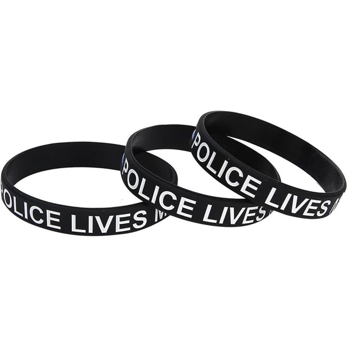3 stuks Modieuze Siliconen Polsband Slijtvast Elastische Armband met Letter Decoratie black