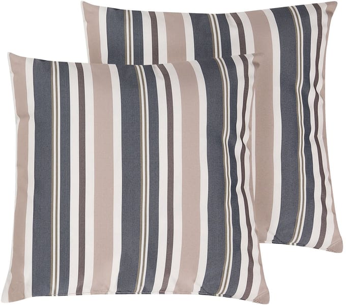 KASTOS - Tuinkussen set van 2 - Taupe - 40 x 40 cm - Polyester