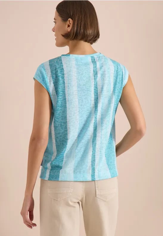 Shirt met burn-out look