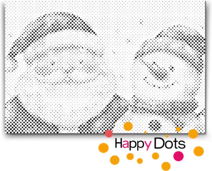 HappyDots DOT Painting Kerstman met sneeuwpop - Stippelschilderij 40x60cm