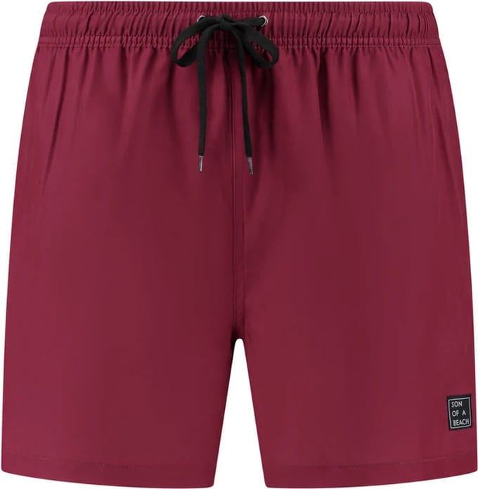 Son of a Beach - Solid Rood Heren Zwembroek - maat S - Rood