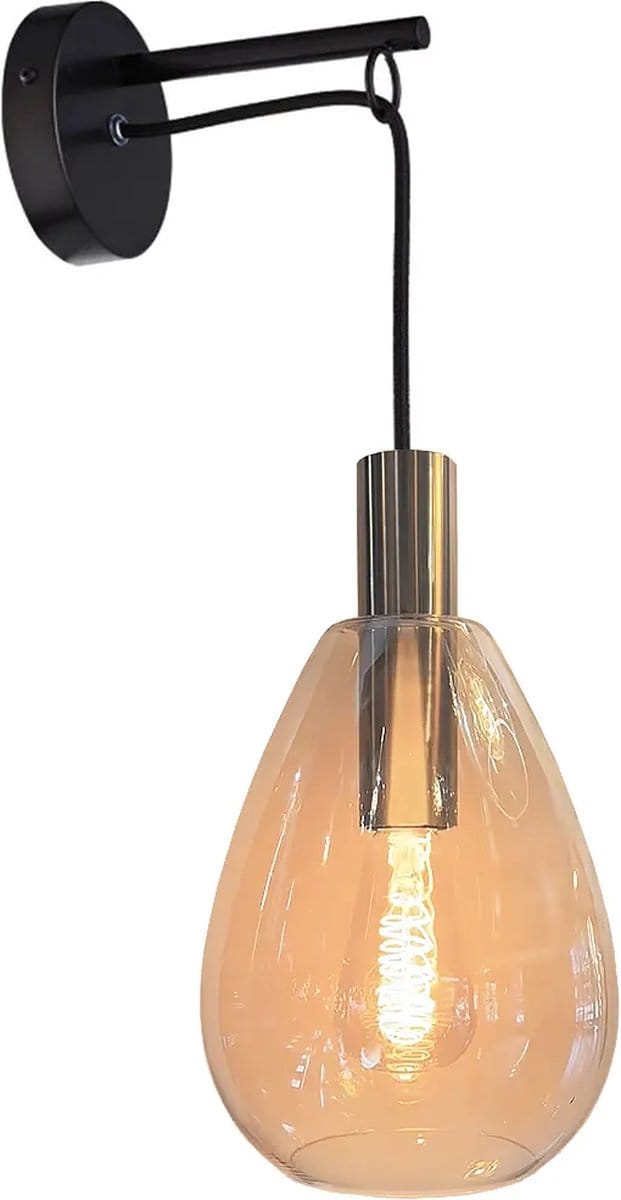Freelight - Wandlamp Dorato H 60 cm zwart goud