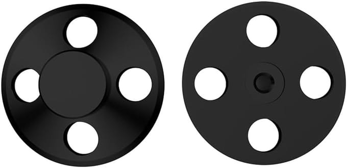 Platenspeler Gewicht - Disc Stabilisator - Vinyl Luisteren - Aluminium Constructie - 80 mm Diameter - Zilver
