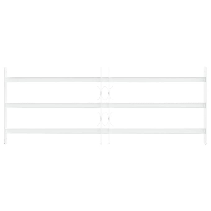 Grille de sécurité pour fenêtre avec 3 barreaux horizontaux réglable de 63 à 114 cm