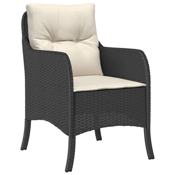 vidaXL - 9-delige - Tuinset - poly - rattan - zwart