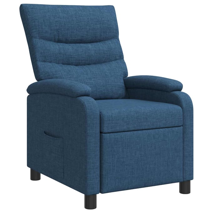 vidaXL - Recliner - Blauw - Stof