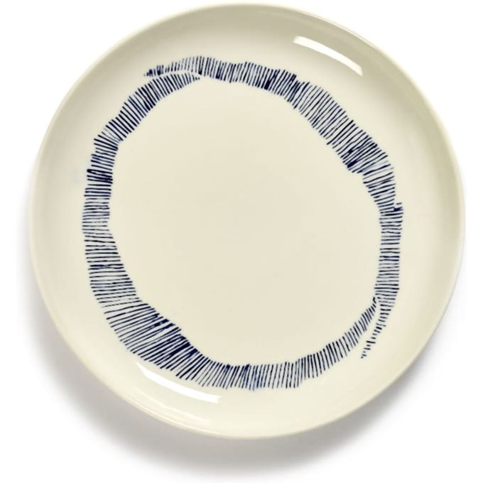 Serax Feast Bord S - Set - wit / stripes blauw