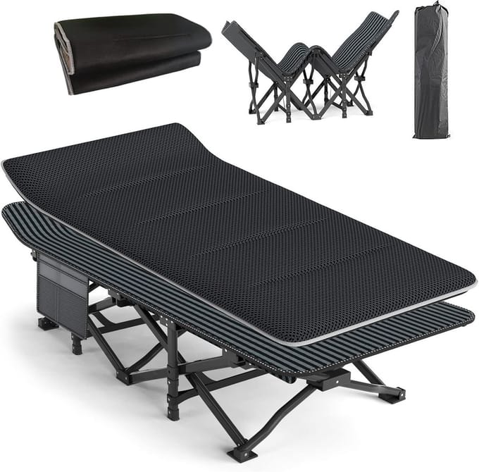Comfortabel en Lichtgewicht Campingbed voor Volwassenen met Kussen