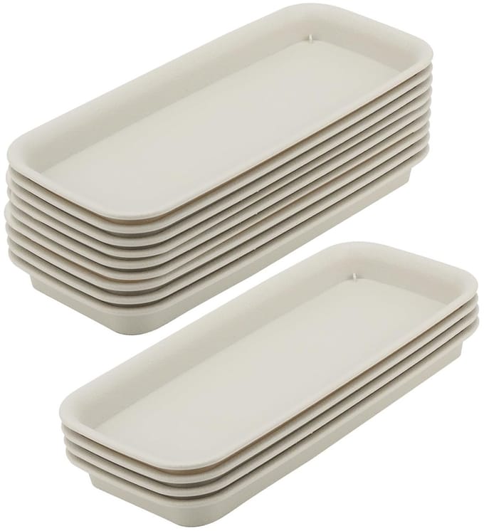 12 Pieces Rectangular Plant Coasters, 30 cm, Plastic Flower Pot, Coaster, Plant Pot, Coaster, Rectangular, Flower - ShopVlot