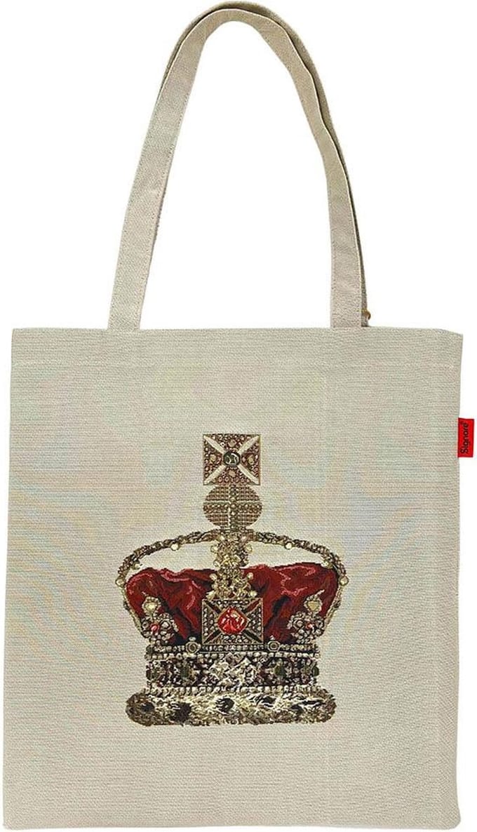 Boodschappentas - Flat bag - Beige - Crown - Kroon