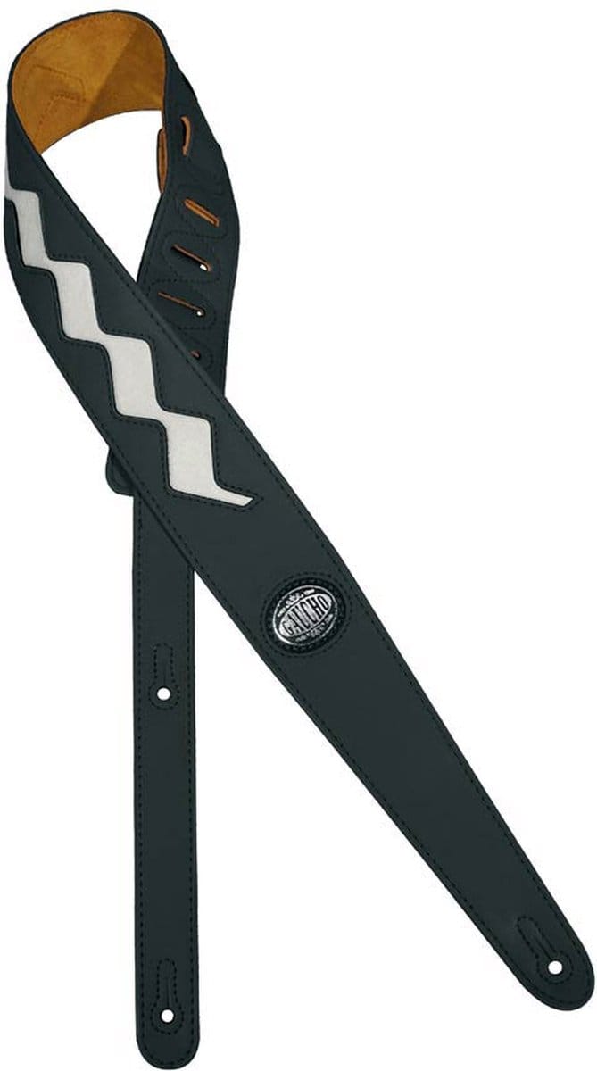 Gitaarriem Two Tone Series Zwart/Wit GST-215-BK Gaucho