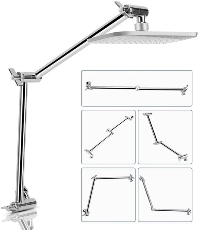 Dailygoods- Douchekopverlenging 46 cm verstelbaar - Doucheverlengarm