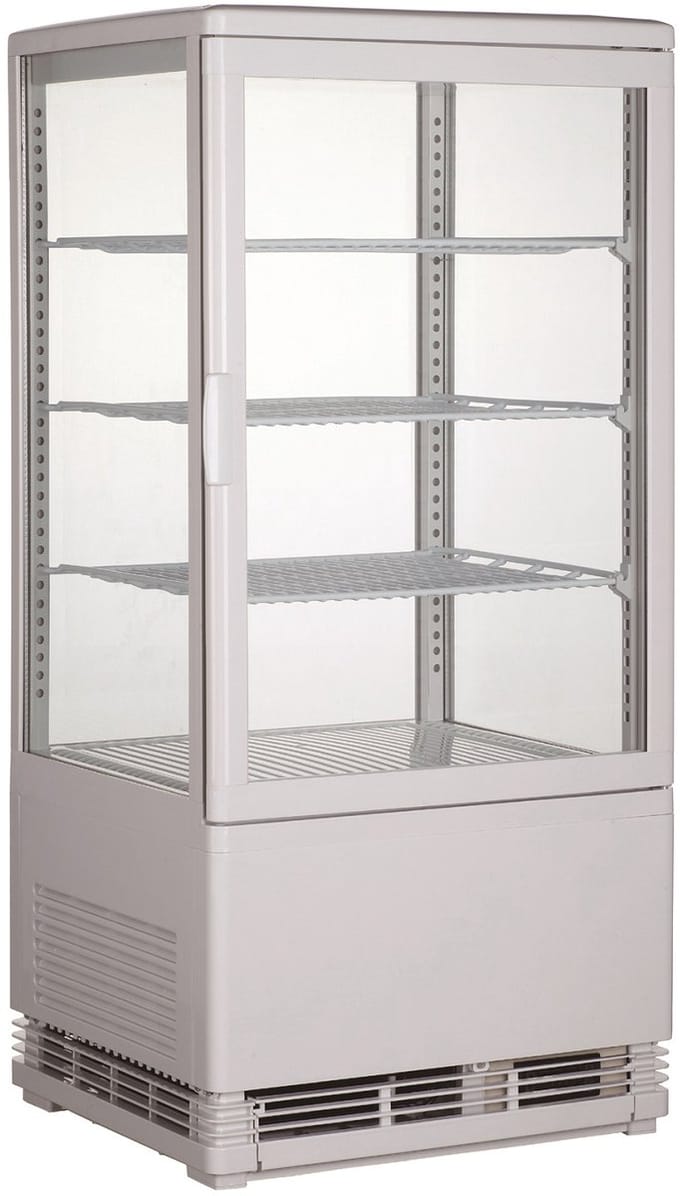 Combisteel Koelvitrine - 68L - Wit - 0°c/+12°c - 4 Niveaus - 428x386x885mm