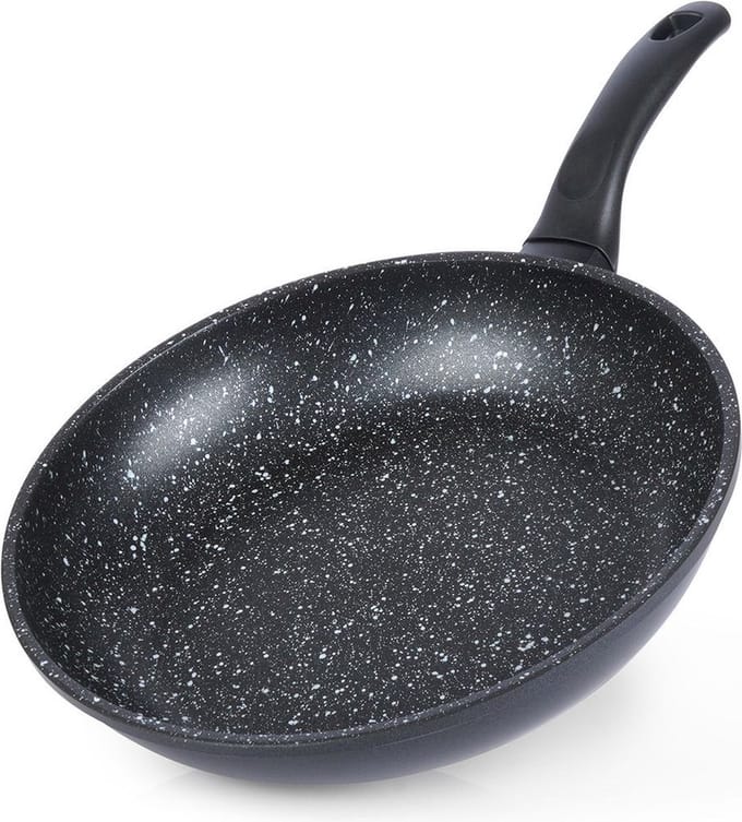 Koekenpan Graniet GRANDE 28 cm - Multifunctionele Pan voor Vlees - Groenten