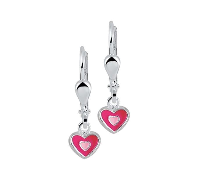 Zilveren Oorhangers hart brisur haak 1016975