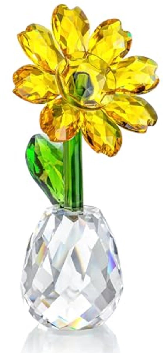 Kristallen Zonnebloem Ornament voor Tafel Decoratie
