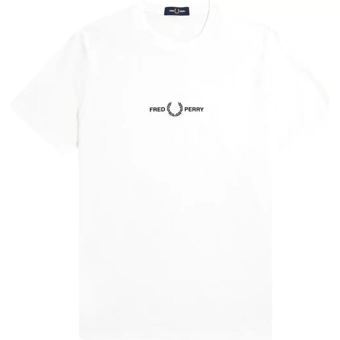 Fred Perry - T-Shirt M4580 Wit - Heren - Maat S - Slim-fit