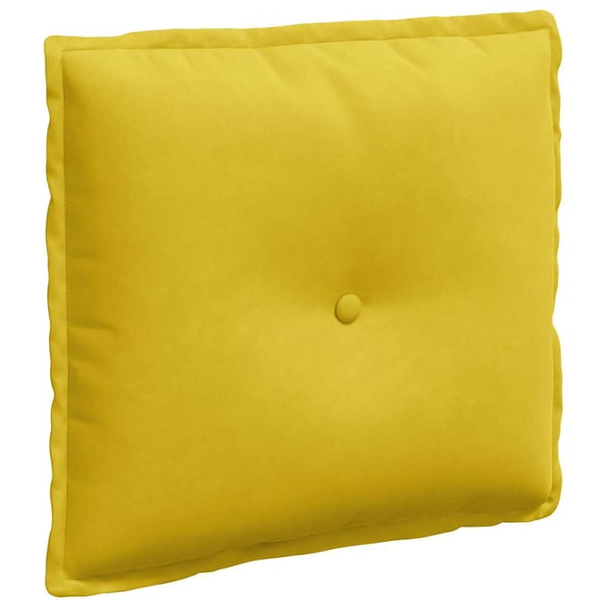 vidaXL - Rugkussen - Geel - 50 - x - 45 - x - 19 - cm - Corduroy - stof