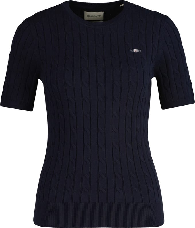GANT T-shirt STRETCH COTTON CABLE C-NECK Set van 1