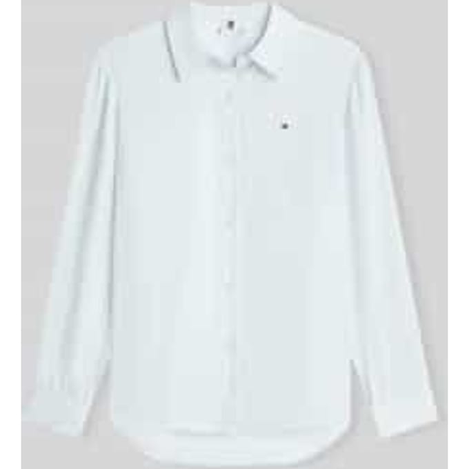 relaxed fit blouse met lange mouwen van puur linnen