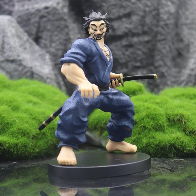 Hoge Kwaliteit Hanma Baki Miyamoto Musashi Model Figuur Speelgoed 15cm no box green