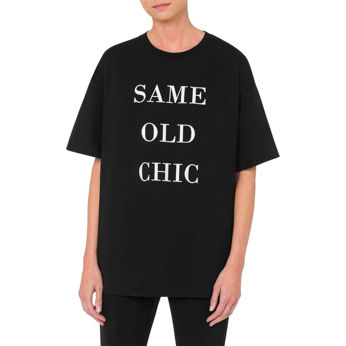 Moschino T-shirt Same Old Chic Black Taglia: S | Maglie Sportivi Outlet | Donna | Nero