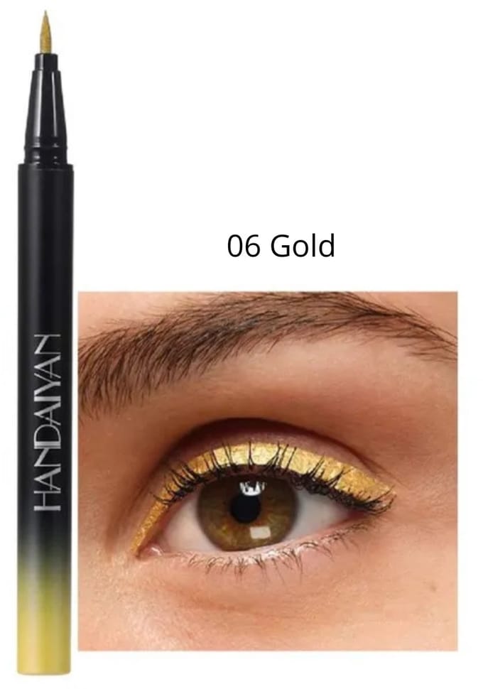 Vivid Metallic Liquid Eyeliner - 06 Gold - Waterproof - 0.8ml