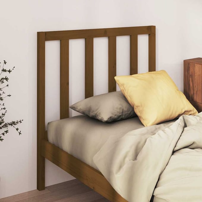 vidaXL - Hoofdbord - 81x4x100 - cm - massief - grenenhout - honingbruin