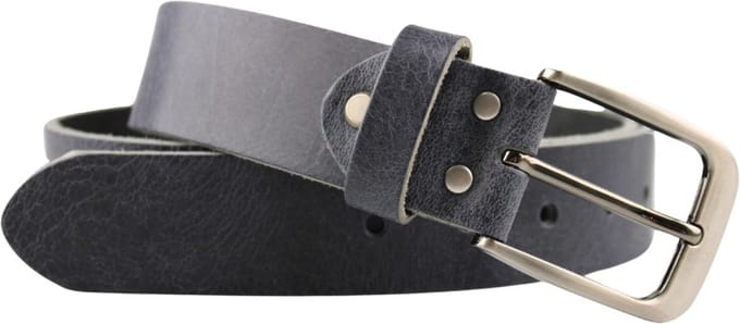 Fana Belts Leren Riem Donkerblauw - Jeans riem - Taillemaat 105