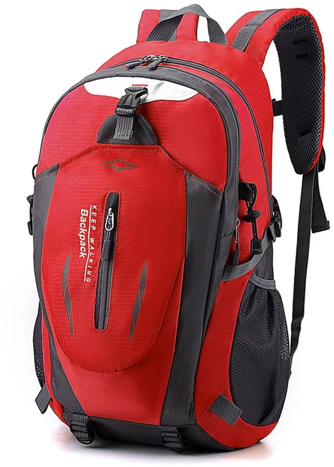 Rugzak 40L Waterdicht – Lichtgewicht Outdoor Backpack – Rood
