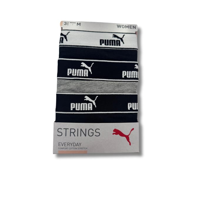 Puma BASIC 3-PACK 93533707 dames string maat L black