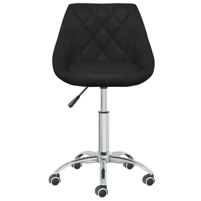 vidaXL - Kantoorstoel - draaibaar - kunstleer - zwart