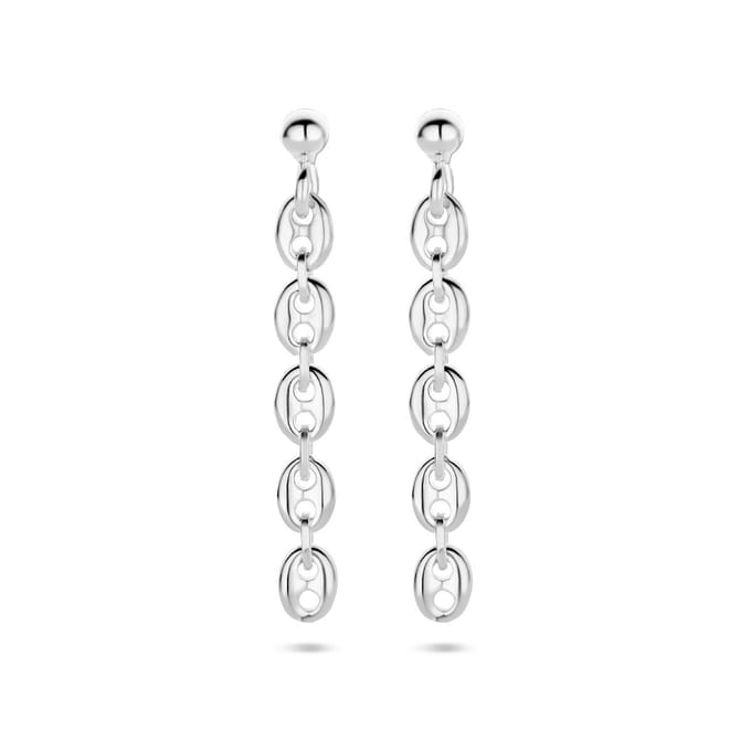 Zilver Gerhodineerd Oorhangers Koffieboon 1335816