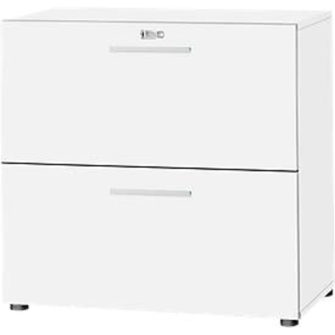 Schäfer Shop  Select Hangmappenkast SET UP, 2 hangmappenladen, afsluitbaar, B 800 x D 420 x H 744 mm, wit/wit