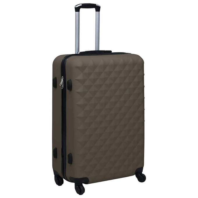 vidaXL - 3-delige - Harde - kofferset - ABS - bruin