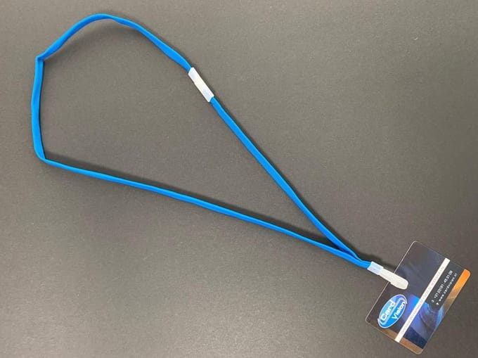Keycord Met Plastic J clip Blauw