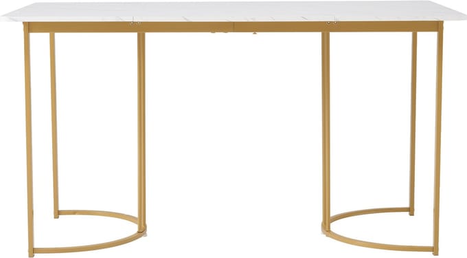 Wit Goud Marmerlook Eettafel 140x80x75cm Huis Keuken Kantoor