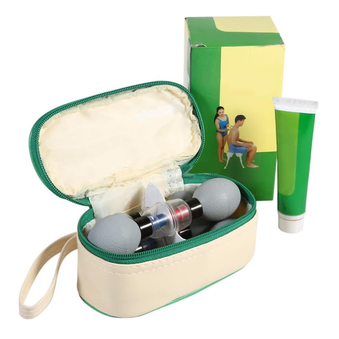 8-delige Set Vijf Lijnen Naald Huishoudelijke Vacuüm Magnetische Therapie Acupressuur Zuig Cuppingen beige