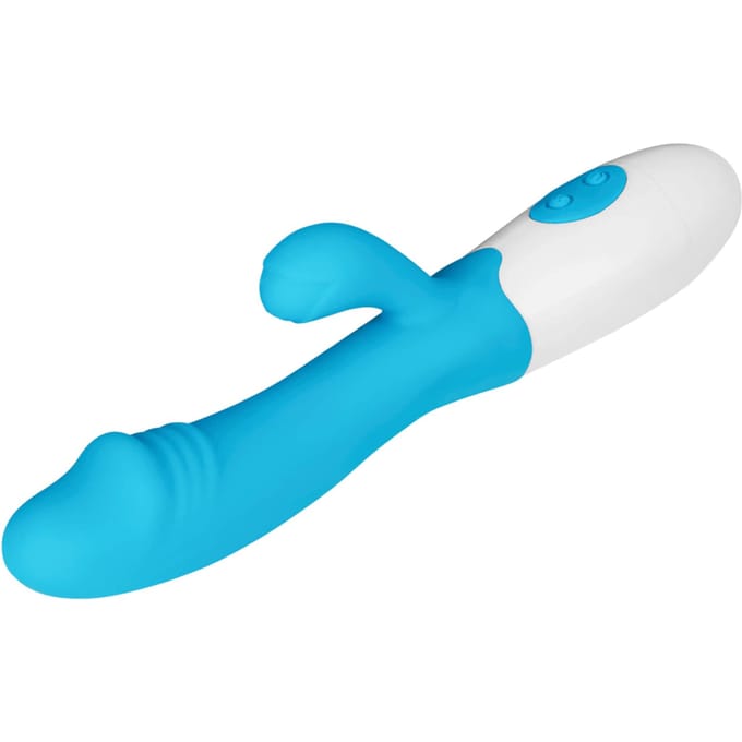 Krachtige siliconen Rabbit met gestileerde eikel, 19 cm van EIS