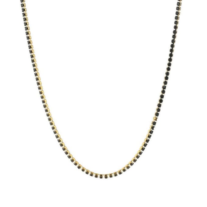 Bijoutheek Ketting Zwarte Stenen